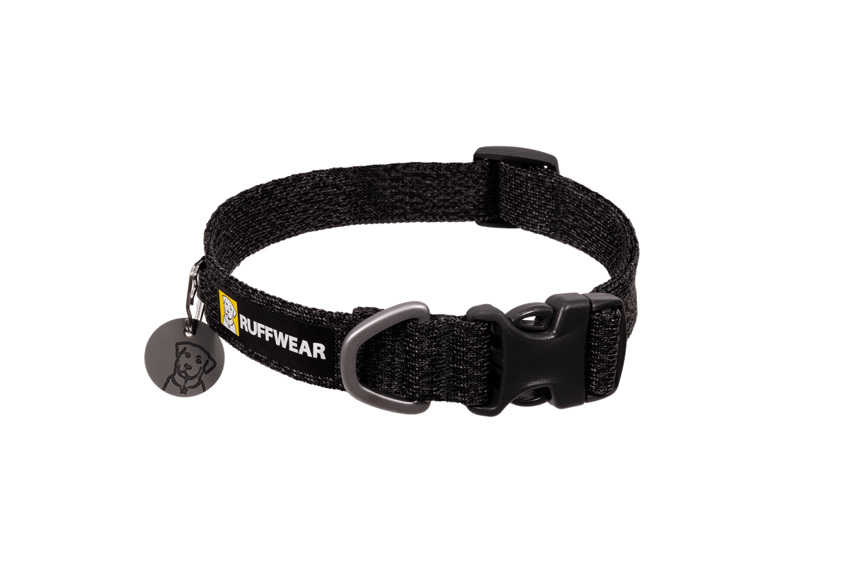 Front Range Flex Collar in grey, designed for ultimate comfort for dogs, featuring engineered knit construction.