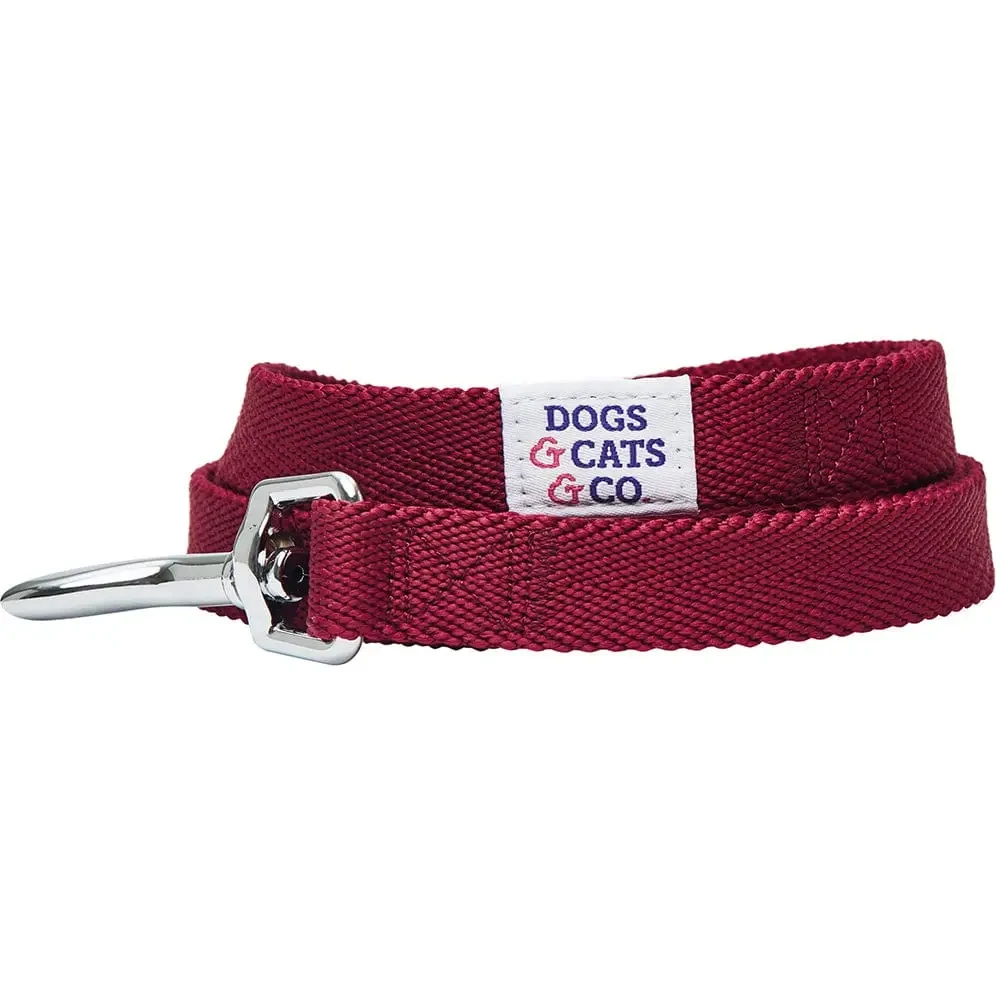 Dogs And Cats Co Classic Chic Solid Dog Leash 4 Feet by Blueberry Pet