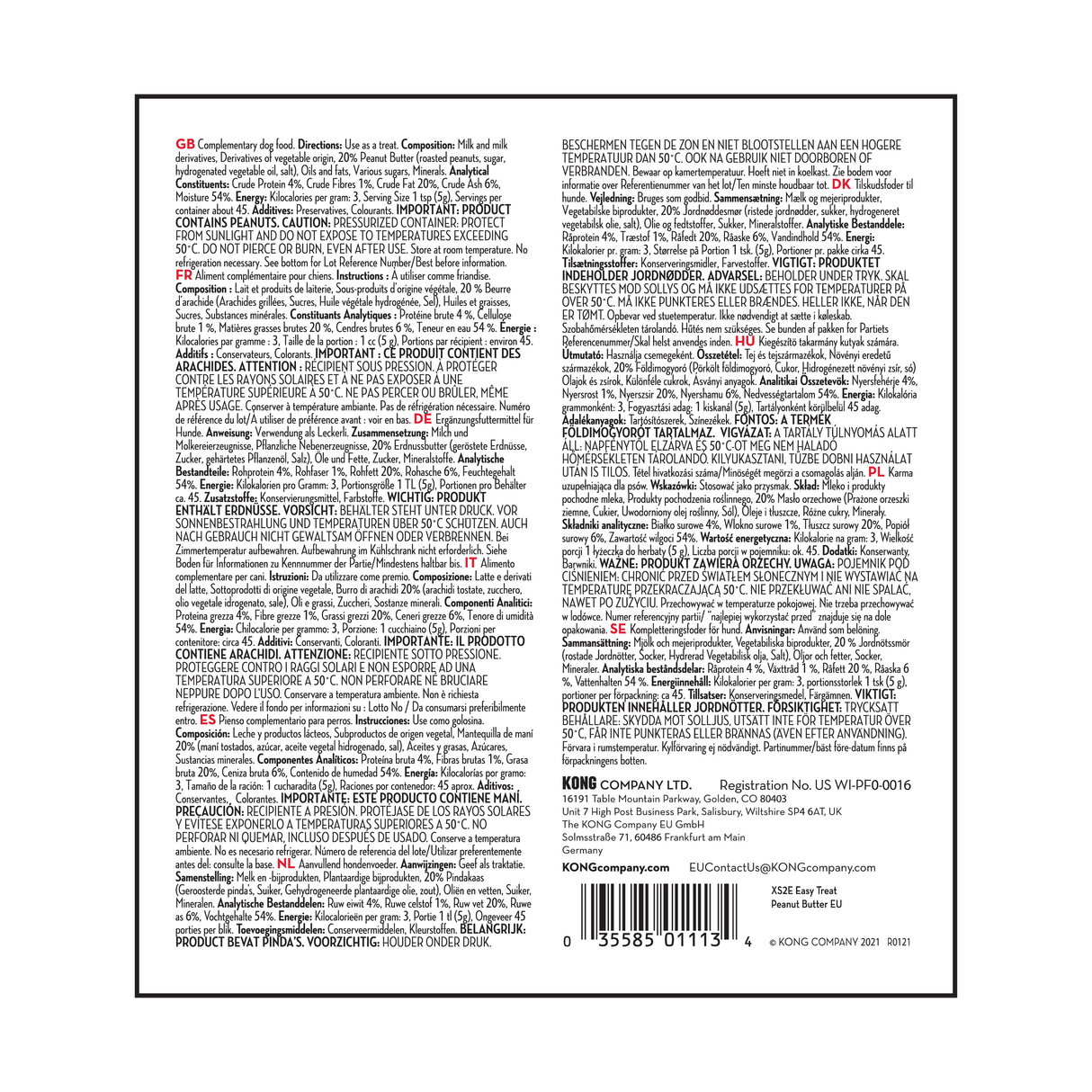 KONG Easy Treat Peanut Butter by KONG