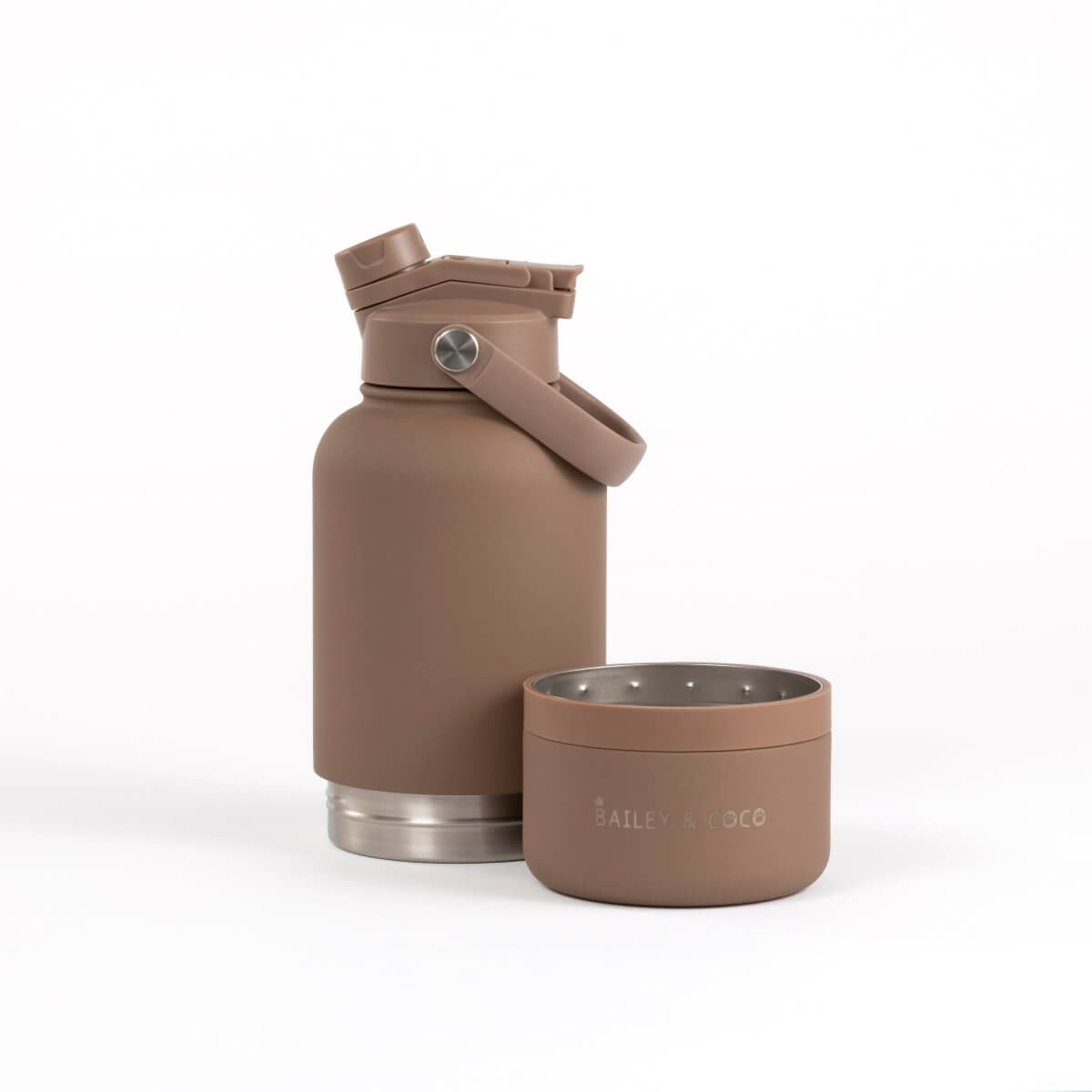 Bailey & Coco 1L Dog Water Bottle with Treat Bowl
