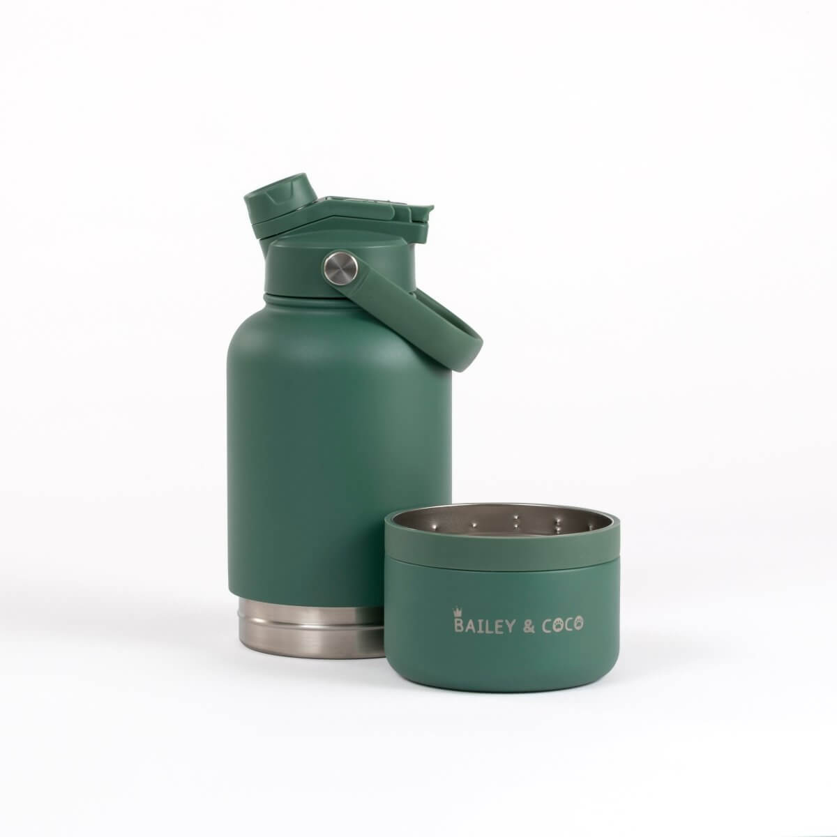 Bailey & Coco 1L Dog Water Bottle with Treat Bowl