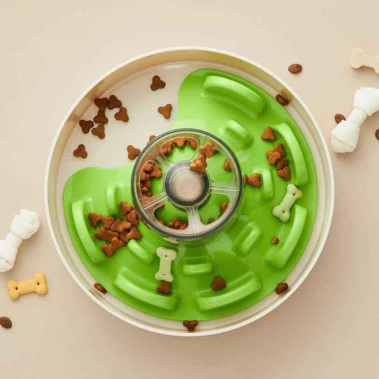 PetDreamHouse SPIN Interactive Dog Feeder Palette Green Tricky by PetDreamHouse