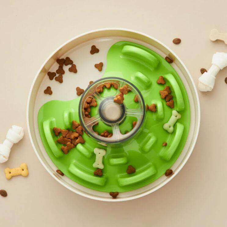 PetDreamHouse SPIN Interactive Dog Feeder Palette Green Tricky by PetDreamHouse