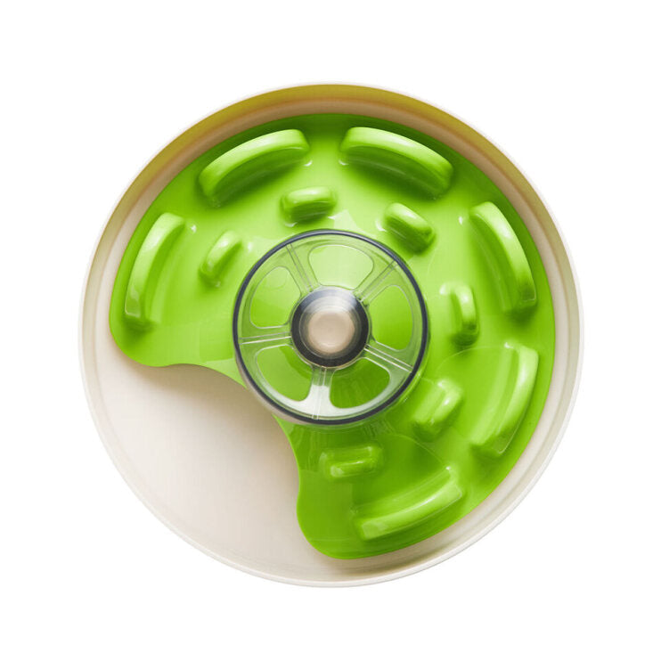 Dog Bowls - PetDreamHouse SPIN Interactive Dog Feeder Palette Green Tricky