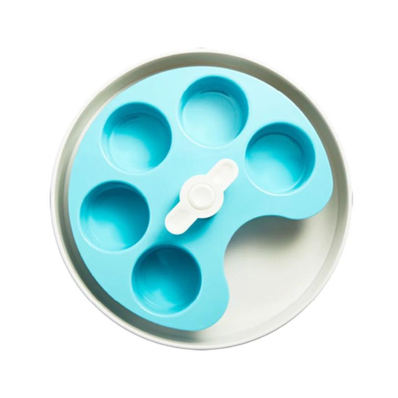 PetDreamHouse SPIN Interactive Feeder Palette Blue Medium by PetDreamHouse