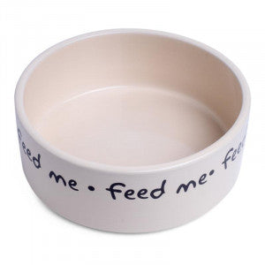 Feed Me Ceramic Dog Bowl - 20cm