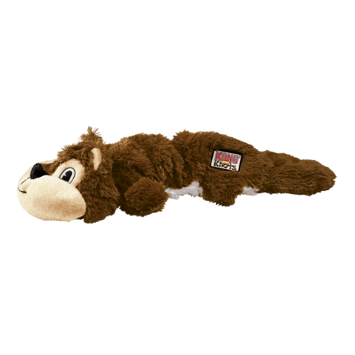 KONG Scrunch Knots dog toys realistic plush toy with no stuffing and squeaker for playful dogs.