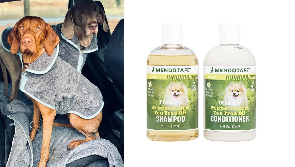 Buy and Save - Wash and Dry Dog Drying Jacket, Shampoo and Conditioner by Leadingdog