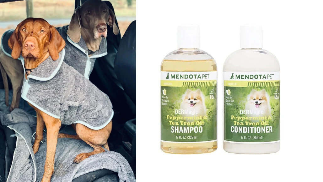 Buy and Save - Wash and Dry Dog Drying Jacket, Shampoo and Conditioner by Leadingdog