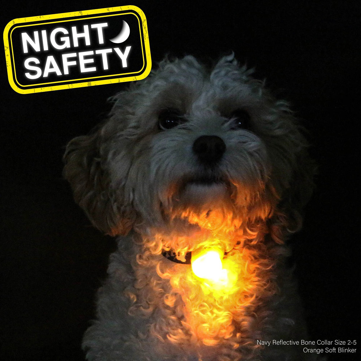 Ancol Soft Blinker for Dog Collar or Lead Water Resistant Wrap Around Light Three Settings by Ancol
