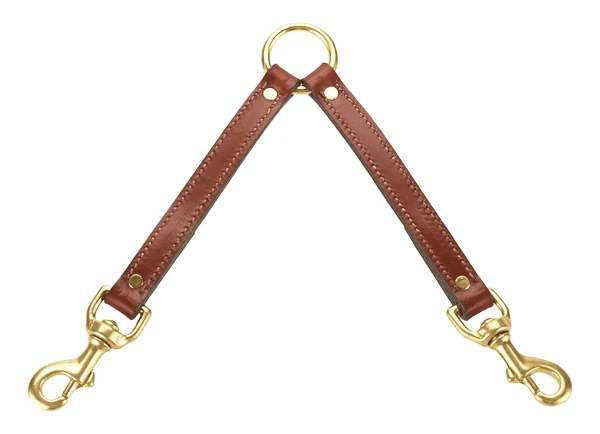 Mendota Leather Dog Couplers for two dogs by Mendota