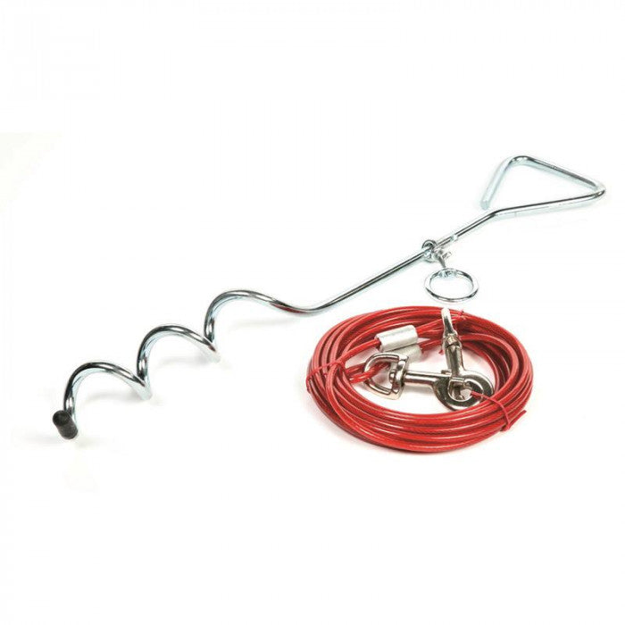 tie out stake and cableTie out Stake and cableLeadingdog