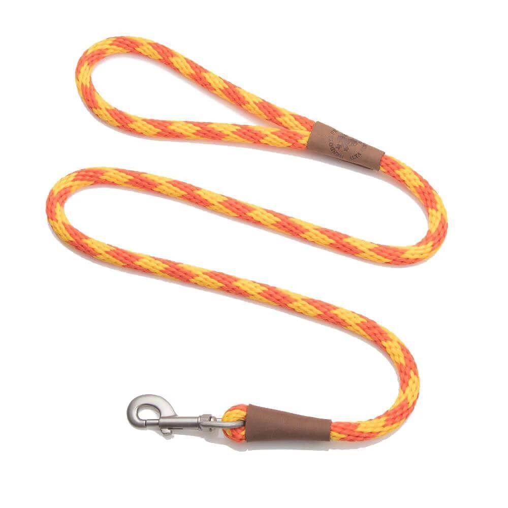 Mendota Rope Clip Lead for Small Dogs and Puppies Braided Lead in Various Colours by Mendota