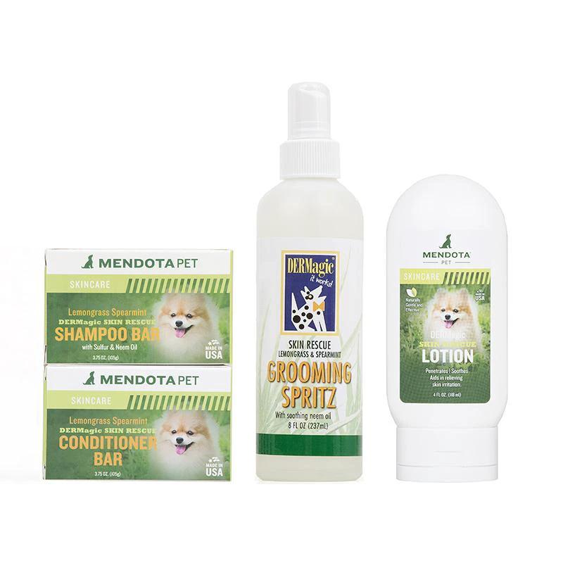 The DERMagic Dog Skin care Rescue Line for dogs with itchy skin by DERMagic