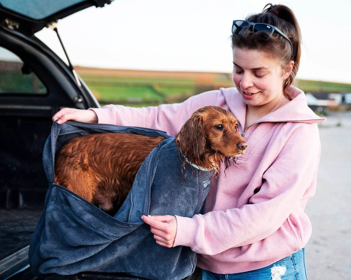 Henry Wag Advanced Microfibre Dog Drying Bag For Quick Absorbent Coat Drying And Cleanliness by Henry Wag