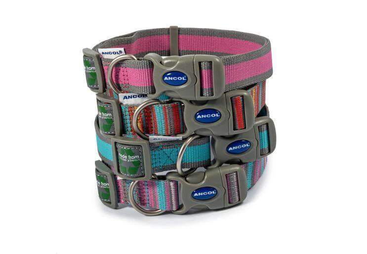 Eco Friendly Dog Collar Made From 100 Percent Recycled Webbing With Quick Release Buckle by Ancol