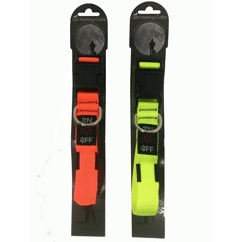 Miro & Makauri Orange LED Flashing Dog Collars by Miro & Makauri