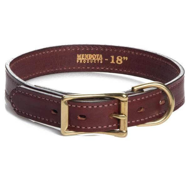 Stylish Wide Leather Dog Collar by Mendota by Mendota
