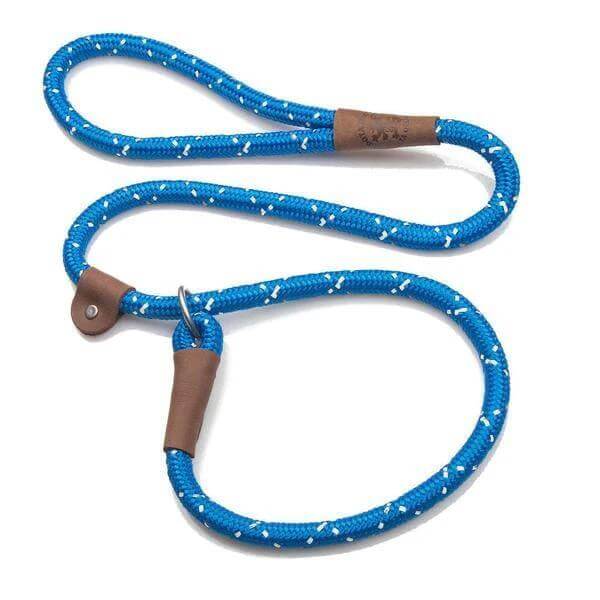 Hi-Viz 4 foot Slip Dog Lead - Range of Colours by Mendota