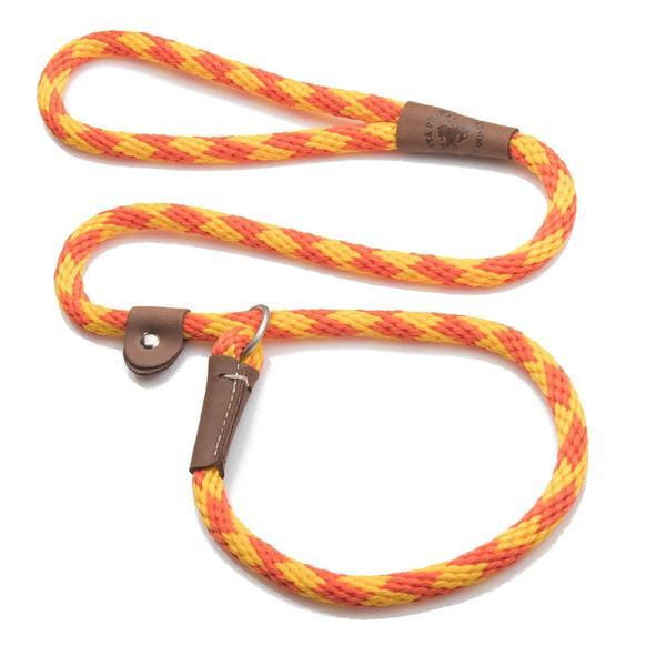 Mendota Rope Dog Slip Lead  3/8 inch wide for smaller dogs -  Range of colours-Leadingdog