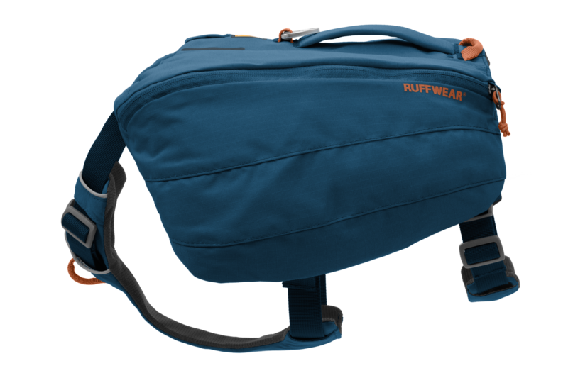Dog Backpacks - RUFFWEAR blue dog backpack designed for outdoor adventures and pet comfort.
