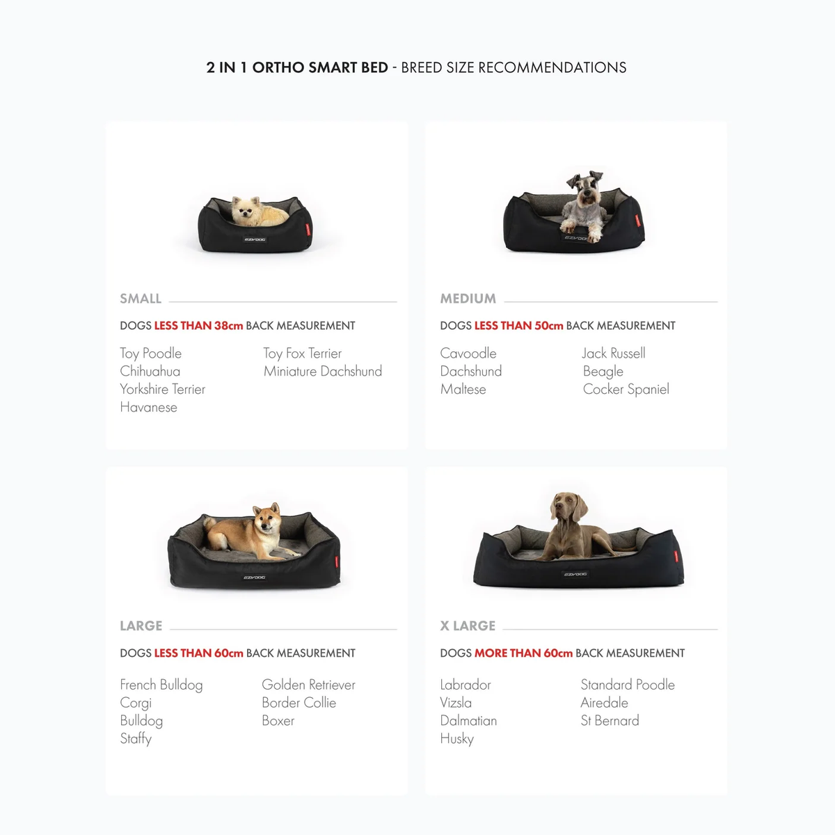 Ezydog Smart Orthopaedic 2 in 1 Design Dog Bed