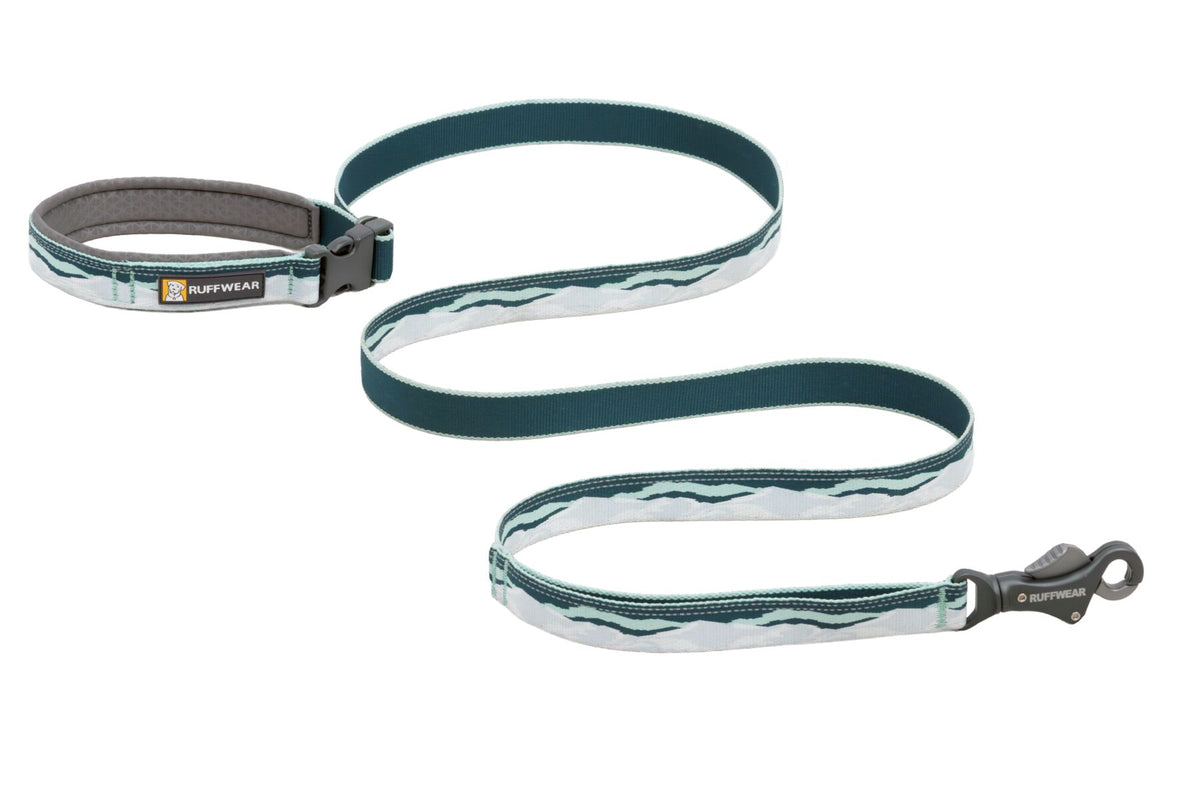 Ruffwear Crag everyday dog leash, a reflective dog leash for hands-free walking, perfect for active pet owners.