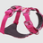 Ruffwear Front Range everyday padded dog harness in pink camouflage design, perfect for daily adventures.