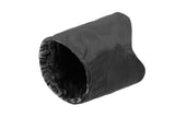 Ruffwear Mt. Hoodie Warming Neck Gaiter in black, showcasing reversible design with soft fleece interior.