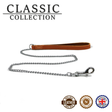 Heritage Collection Leather & Chain Lead Tan by Ancol