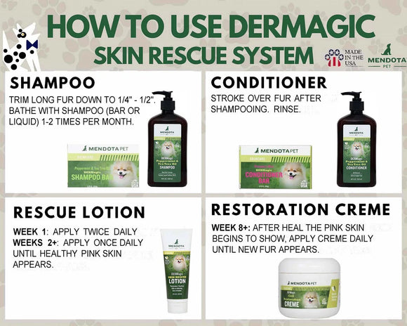 The DERMagic Dog skin care System - Shampoo and conditioner Bar