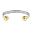 Bioflow Unisex Duet Bracelet polished ‘two-tone’ gold plate and stainless steel by Bioflow