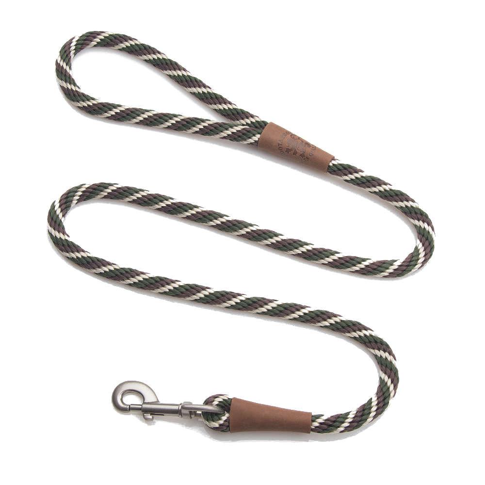 Mendota Rope Dog Clip Lead 1/2" thick for larger breed dogs - Range of colours-Leadingdog