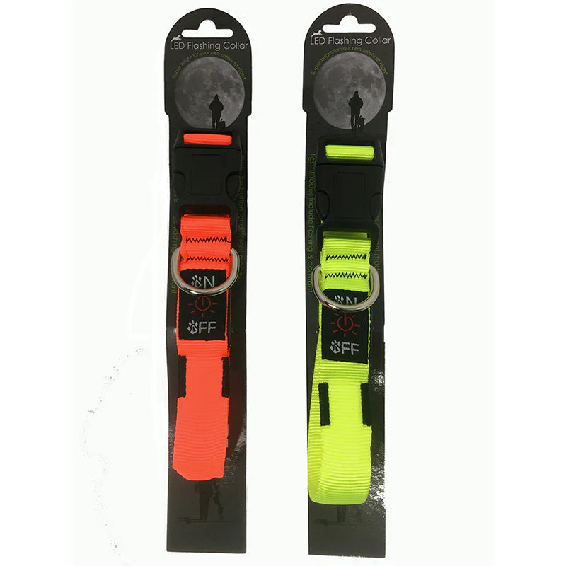 Miro & Makauri Orange LED Flashing Dog Collars-Leadingdog