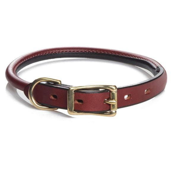 Rolled Leather Dog Collar-Leadingdog