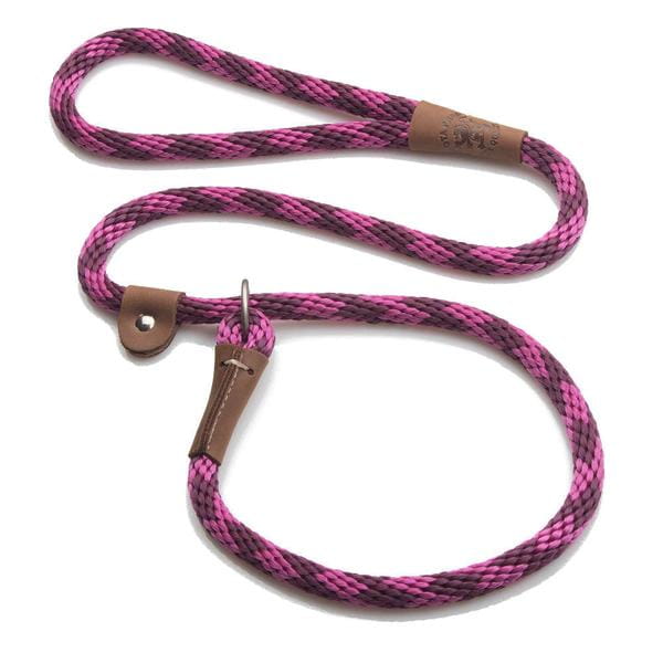 Mendota Rope Dog Slip Lead  3/8 inch wide for smaller dogs -  Range of colours-Leadingdog